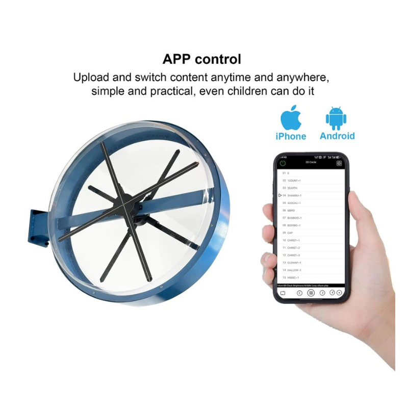 HD-Focus Outdoor Dual Sides 3D Hologram Fan Led Display (Waterproof) - Image 3